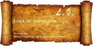 Lustik Veronika névjegykártya